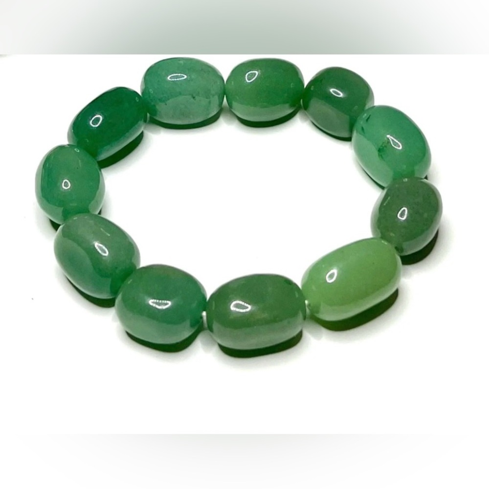 Green Aventurine Beaded gemstone stretch bracelet